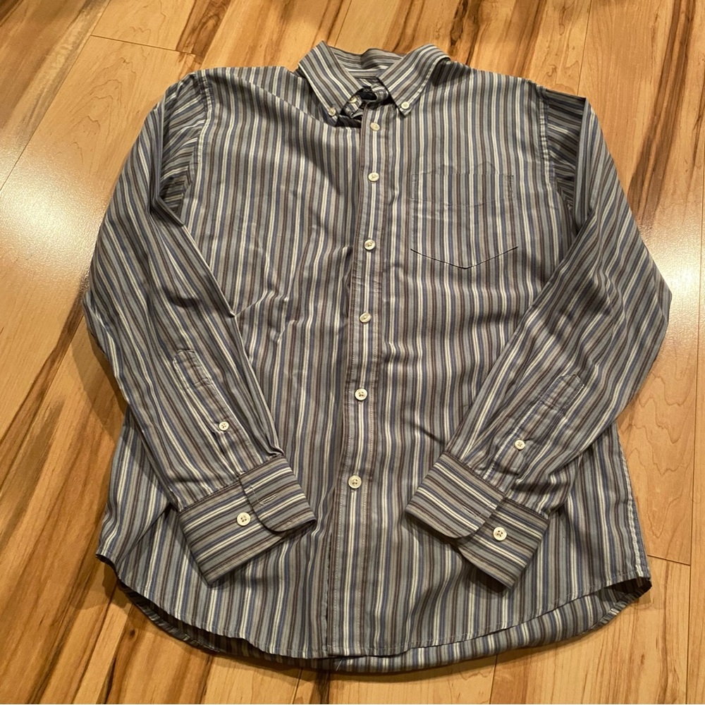 Dockers Men's Striped Blue Shirt—S